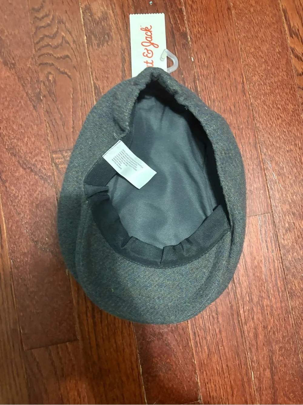 Cat & Jack Kids Tweed Flat Cap in Blue-Green/grey